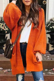 Casual Solid Cardigan Outerwear
