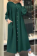 Casual Solid Buckle Mandarin Collar Shirt Dress Dresses