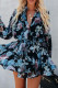 Fashion Casual Print Patchwork Turndown Collar Long Sleeve Dresses