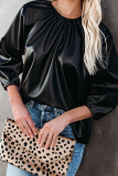 Fashion Casual Solid Patchwork Fold O Neck T-Shirts