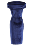 Sexy Solid Patchwork Off the Shoulder Pencil Skirt Dresses