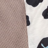 Casual Leopard Patchwork O Neck Tops
