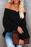 Casual Street Solid Patchwork Off the Shoulder Tops