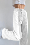 Casual Street Patchwork Contrast High Waist Patchwork Bottoms