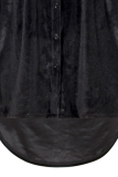 Casual Solid Pocket Buckle Turndown Collar Tops