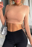 Fashion Casual Solid Frenulum Half A Turtleneck T-Shirts