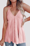 Sexy Casual Solid Backless V Neck Tops