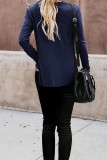 Fashion Casual Solid Patchwork Buttons V Neck T-Shirts