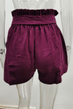 Casual Solid Patchwork Straight Mid Waist Straight Solid Color Bottoms