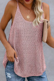 Fashion Street Striped Patchwork U Neck Tops