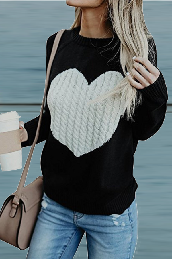 Casual Patchwork O Neck Tops