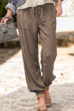 Fashion Casual Solid Patchwork Straight High Waist Pencil Bottoms