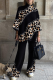 Casual Print Patchwork Turtleneck Three Quarter Two Pieces
