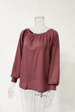 Fashion Solid Solid Color Off the Shoulder Tops