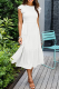 Fashion Solid Flounce O Neck Cake Skirt Dresses