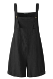 Casual Solid Patchwork Spaghetti Strap Straight Rompers