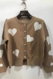 Casual Print Buckle Contrast O Neck Tops