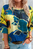 Casual Street Print Basic O Neck T-Shirts