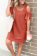 Casual Solid Patchwork O Neck Straight Dresses
