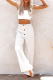 Fashion Solid Patchwork Loose High Waist Wide Leg Solid Color Bottoms