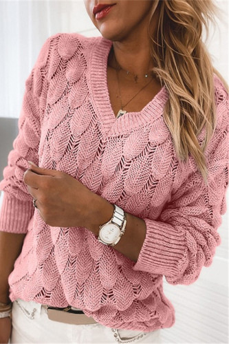 Casual Solid Solid Color V Neck Tops