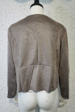 Fashion Casual Solid Patchwork Turndown Collar Outerwear