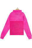 Street Color Block Contrast Turtleneck Tops