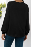 Casual Solid Patchwork O Neck Tops