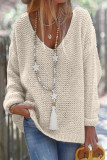 Fashion Casual Solid Patchwork V Neck Tops