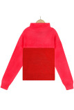 Street Color Block Contrast Turtleneck Tops