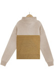 Street Color Block Contrast Turtleneck Tops