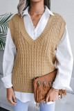 Fashion Casual Solid Patchwork V Neck Tops
