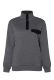Fashion Casual Solid Patchwork Turtleneck Tops