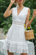 Fashion Casual Solid Patchwork V Neck A Line Dresses