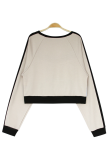 Casual Street Patchwork Contrast O Neck Tops