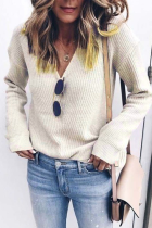 Sexy Solid Patchwork V Neck Mid Waist Tops