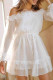 Fashion Casual Solid Patchwork Off the Shoulder A Line Dresses