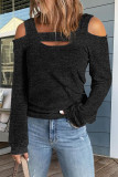 Casual Street Solid Solid Color Square Collar Tops