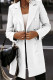 Work Street Solid Buttons Turn-back Collar Outerwear