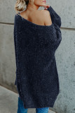Casual Solid Solid Color Oblique Collar Tops
