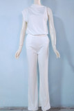 Casual Solid Patchwork Half A Turtleneck Boot Cut Jumpsuits