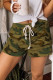 Fashion Street Camouflage Print Frenulum Loose Mid Waist Straight Bottoms