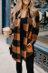 Casual Plaid Patchwork Turndown Collar Tops