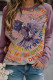 Fashion Casual Print Patchwork O Neck Tops