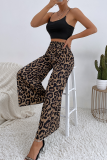 Casual Print Patchwork Boot Cut Mid Waist Wide Leg Full Print Bottoms