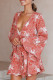 Spring And Summer All-Match Printed V-Neck Dress
