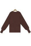 Elegant Solid Solid Color Turndown Collar Tops