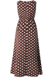 Fashion Street Polka Dot Patchwork O Neck A Line Dresses