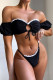 Fashion Simplicity Solid Patchwork Swimwears