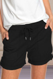 Fashion Simplicity Solid Straight Mid Waist Bottoms